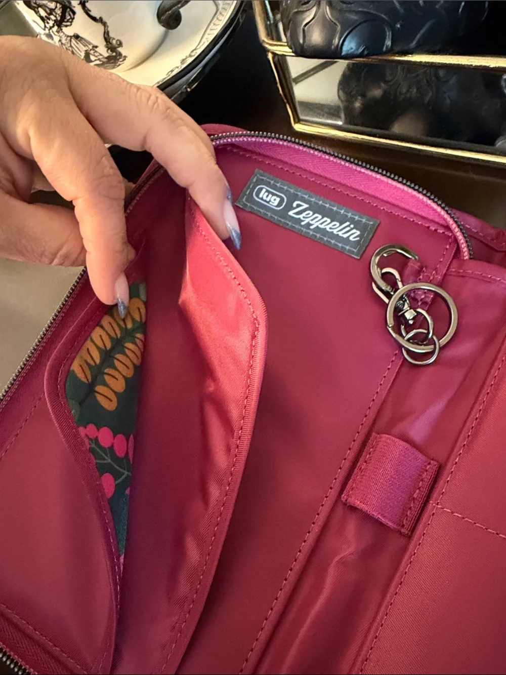 Lug Zeppelin 2 Raspberry Wristlet Wallet